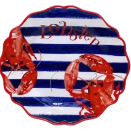 Juego de Platos de <span class=keywords><strong>Melamina</strong></span> con Diseño de Cangrejo Náutico |   <span class=keywords><strong>Vajilla</strong></span> de Plástico Ligera y Ecológica para el Hogar y Fiestas al Aire Libre - Product Image 2