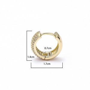 Zhenlu Jewelry Clip-on Earrings Gold <b>Silver</b> Rose Gold Micro Insert Zirconia <b>Hoop</b> Party Fashion Jewelry - Product Image 5