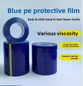 5mm aluminium Aloi lembut pintu jendela profil Glossy biru PE <span class=keywords><strong>Film</strong></span> pelindung tahan air baja tahan karat perekat rendah kaca - Product Image 4