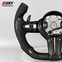Volant perforé en cuir de type avion pour BMW Séries 3 et 5 (F10, M5, F20, F30, M3, F15, F26, M4, M2, F11, F12, E70, E88, E90)