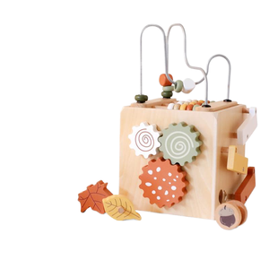 Cubo Educativo Montessori 6 in 1 in Legno, <span class=keywords><strong>Gioco</strong></span> da Tavolo Multifunzione per Bambini, Regalo Perfetto per Insegnare l'<span class=keywords><strong>Amore</strong></span> per il Legno - Product Image 2