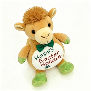 Peluche de chameau de Pâques personnalisée, Chameau en peluche joyeux de Pâques, Peluche de chameau avec nœud papillon, Peluche de chameau pour les fêtes de Pâques - Product Image 4