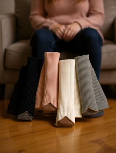 Calentadores de Piernas para Mujer, Tejidos, Gruesos, de Color Sólido, para Uso Diario, de Spandex y Poliéster D0205-1 - Product Image 2