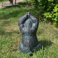 Statue d'ours de yoga pour jardin extérieur, sculpture métallique créative, artisanat, résistante à l'eau et aux intempéries, 13 pouces, pour la décoration de la maison