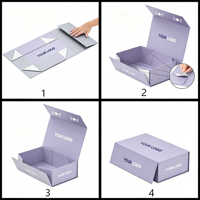 Boîte cadeau rigide personnalisée en forme de livre à fermeture magnétique, impression couleur haute qualité, ensemble d'emballage pour cosmétiques et vin