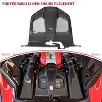 Meilleur prix, style OEM, pièces automobiles en fibre de carbone sèche, couvre-moteur pour Ferrari 812 GTS