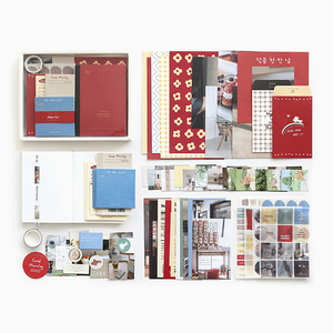 Kit de fournitures de <span class=keywords><strong>scrapbooking</strong></span> esthétique vintage mignon - Cadeau : Journal relié rigide avec <span class=keywords><strong>papier</strong></span> de <span class=keywords><strong>scrapbooking</strong></span> <span class=keywords><strong>rose</strong></span> et carnet à grille A6 - Product Image 2