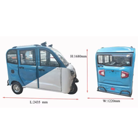 Tricycle Électrique Personnalisé à 4 Portes, Voiture Électrique Fermée à Trois Roues, Tricycle Électrique à Double Moteur 2400W pour Touristique