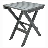 Table d'appoint moderne en HDPE, légère, durable, pour l'extérieur, petite table carrée pliante pour la cour