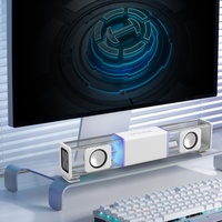 Haut-parleurs de jeu pour ordinateur avec logo personnalisé, RGB sans fil, 7.1 canaux, en ABS, système de son Hifi pour TV et moniteur, barre de son avec caisson de basses pour la maison