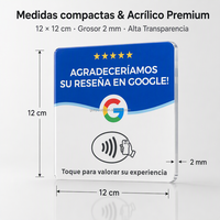 Carte de commentaires Google NFC version espagnole, puce NTAG213, dos auto-adhésif, langue personnalisée prise en charge