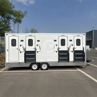 Toilettes mobiles de conception moderne de 19 pieds, remorque de toilettes portables pour le camping