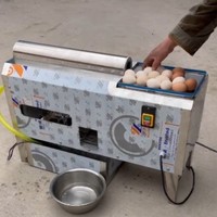 Volautomatische 2500 Pcs/h Gekookte Eierhuidverwijderingsmachine Kippenei-Beschietingsmachine Peeling Gekookte Eierschaalmachine