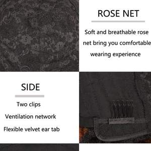 Perruque courte afro bob pour <span class=keywords><strong>homme</strong></span> noir, tresses synthétiques naturelles avec dentelle brune foncée, style ombré brun clair - Product Image 5