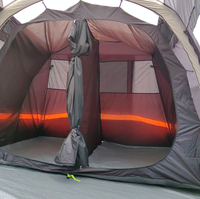 Tente tunnel gonflable de luxe pour 8 personnes, double couche, deux chambres, salon, en tissu Oxford imperméable, pliable, pour le jardin et les voyages