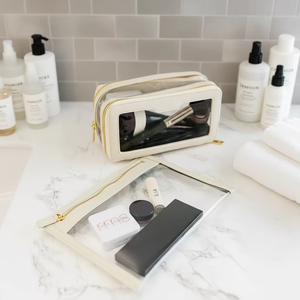 Bolsa de <span class=keywords><strong>Maquillaje</strong></span> Personalizada al por Mayor, Impermeable, de PVC Transparente, con Cierre, Bolsa de Cosméticos Portátil de Viaje para Niñas - Product Image 4