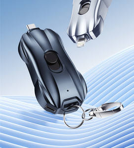 מחזיק מפתחות אולטרה נייד 1500 מפתחות בנק כוח mah עם יציאות USB-C/סוג C-c תמיכה טעינה מהירה לטלפונים ניידים - Product Image 4