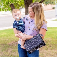 Sac à couches pour bébé à marque privée, lavable, avec matelas à langer portable et organisateur de rangement