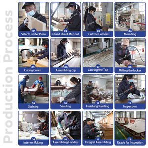 9304 Vente directe d'usine fournitures funéraires en gros Cercueil en bois de style américain de haute qualité Poignées de cercueil en bois massif - Product Image 6