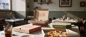 Custom Recyclable Pizza <b>Boxes</b> with Logo Corrugated Board UV Logo Print for Restaurant Promotion - Product Image 3