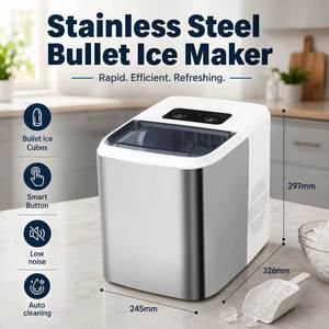 Nueva Máquina de Hielo Compacta e Inteligente con Botón, Bajo Ruido, Autolimpieza, Ahorro de Energía, Acero Inoxidable, para Hielo en Cubitos, Uso en Exteriores, Autos y Hoteles - Product Image 5