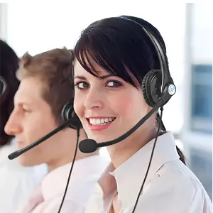 2024 Factory Direct Sale Wired Call Center Headset Office Noise Cancellation USB Headphone With HD Voice Microphone For Business
