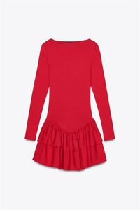 Vestido Corto Casual de Primavera con Cintura Imperio, Antiestático, Ajustado y Estilizador - Product Image 5