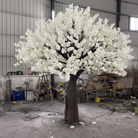 Gros cerisier artificiel personnalisé en soie 1.5M-6M faux cerisier blanc rose pour la décoration de mariage hôtel restaurant