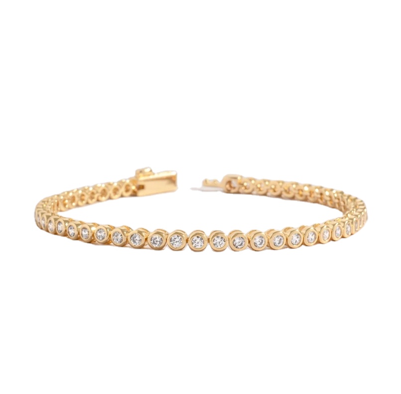 tennis bracelet gold 7 inches waterproof