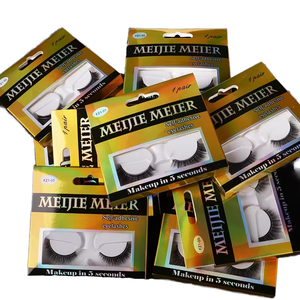 1 Pair Self <b>Adhesive</b> Press on False Eyelashes No Glue Natural Look Strip <b>Lashes</b> - Product Image 1