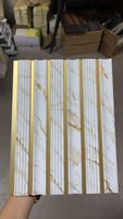 Panneau mural en grille PS facile à installer, vente en gros directe d'usine, taille 240*8mm, matériau en polystyrène pour la décoration intérieure