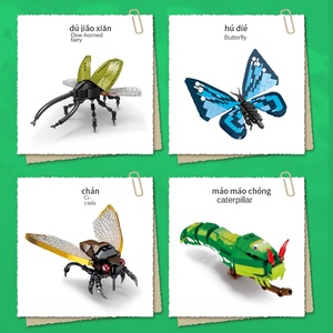 Kai Zhi Ky800421-4 Série Insectes et Animaux Modèle Papillon et Chenille en Plastique ABS <span class=keywords><strong>Jouet</strong></span> Éducatif à Assembler pour Enfants de 8 à 13 Ans - Product Image 2
