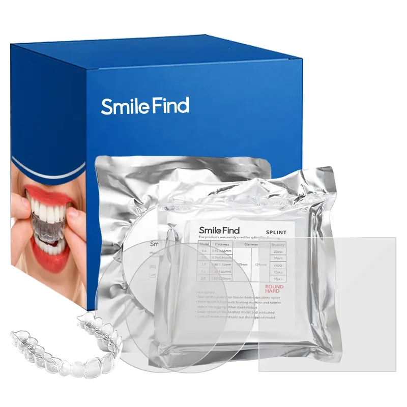 High Quality Frosted Fully Transparent Adult Orthodontic TPU PETG Invisible Teeth Aligners Dental Vacuum Forming Sheet