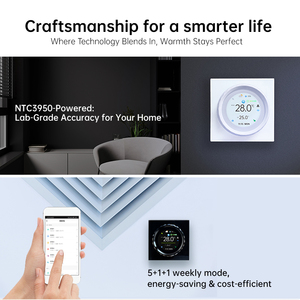 Beca BAC-2007 Tuya APP 1.6 Inch Central Air Conditioner 4 Pipe Heating and <strong>Cooling</strong> Smart Knob Wifi <strong>Thermostat</strong> for Fan Coil Unit - Product Image 5