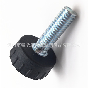 Pied de meuble réglable avec vis, diamètre 25 mm, réglage de la hauteur de la chaise en plastique noir - Product Image 4