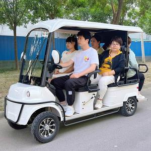 Minibús eléctrico M6, coche turístico <span class=keywords><strong>de</strong></span> cuatro ruedas con seis asientos, vehículo <span class=keywords><strong>de</strong></span> <span class=keywords><strong>alquiler</strong></span> <span class=keywords><strong>de</strong></span> punto escénico con cortina <span class=keywords><strong>de</strong></span> cobertizo escénico - Product Image 5