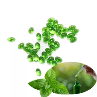 Capsules de menthe poivrée en gélules molles GMP ISO BRC HALAL, 50% de menthol standardisé, fabrication de compléments alimentaires OEM