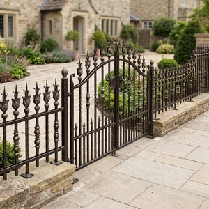 Elegante Valla Tradicional de Hierro Forjado con Remates Decorativos para Seguridad Perimetral de Propiedades Rurales y Jardines de Primera Calidad - Product Image 2