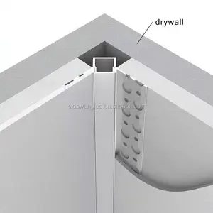 Gypsum Ceiling Light 10.5mm Led Aluminum Channel Led Strip Plaster in Led Profile Drywall Aluminium Profile for Inside Corner