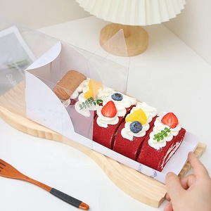 <span class=keywords><strong>2025</strong></span> dài các tông màu trắng bánh bao bì Hộp ngăn kéo cửa sổ Thụy Sĩ cuộn bánh cắt hộp - Product Image 2