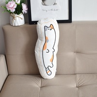 Coussin en peluche mignon en forme de chat irrégulier, oreiller doux en forme d'animal de dessin animé, coussin de sieste pour canapé, cadeaux promotionnels pour enfants