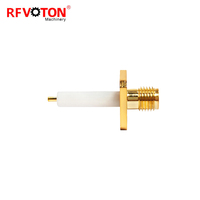 Connecteurs RF SMA-KFD15 50ohm SMA femelle Jack 4 trous bride montage sur panneau prise RF coaxial Dapters convertisseur connecteur montable