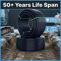 Tuyau d'alimentation en eau PE100 HDPE de 20 mm, PN16 SDR11, flexible en bobine pour l'irrigation, le drainage agricole, OEM personnalisé