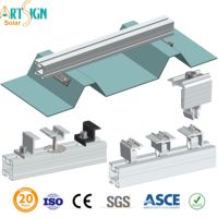 Profilé de rail solaire en aluminium anodisé Art Sign AL6005-T5 pour systèmes de montage photovoltaïque sur toiture commercielle et résidentielle OEM ODM