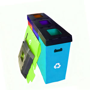 Contenedor de Basura Plegable Blanco de Plástico OEM, Caja de Almacenamiento para Reciclaje, Ecológico, Servicio de Corte a Medida - Product Image 4