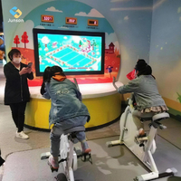 Bicicleta de Ejercicio Dinámica con Juegos Interactivos de Proyector de Video para Niños y Fitness