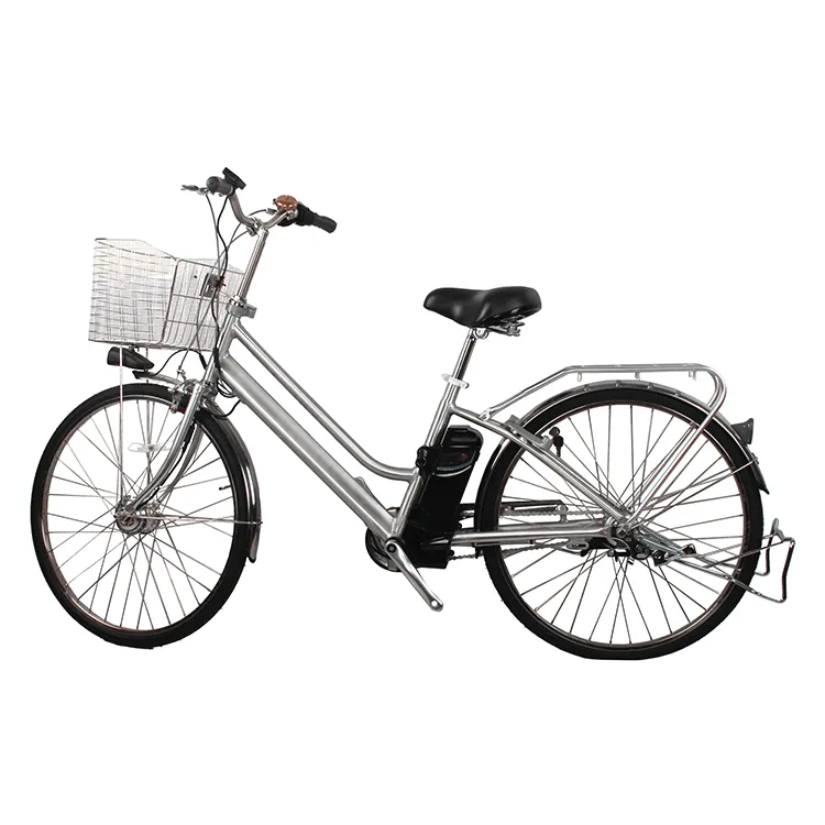 2022 China hot style cheap price best ebike Electric city bike 250W high power lithium battery front basket electric bicycle