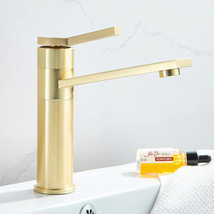 Robinet de lavabo européen en laiton avec mitigeur, cartouche céramique, montage sur comptoir, poignée <span class=keywords><strong>unique</strong></span>, pour salle de bain, norme allemande <span class=keywords><strong>WC</strong></span> - Product Image 4