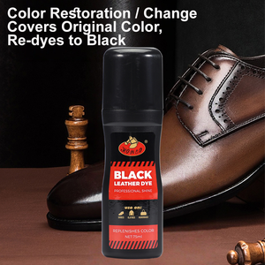 75ml Liquide Noir Restaurateur de Couleur pour <span class=keywords><strong>Cuir</strong></span>, pour Chaussures, Canapés, Sièges de Voiture, avec Applicateur Éponge, <span class=keywords><strong>Teinture</strong></span> pour <span class=keywords><strong>Cuir</strong></span> - Product Image 2
