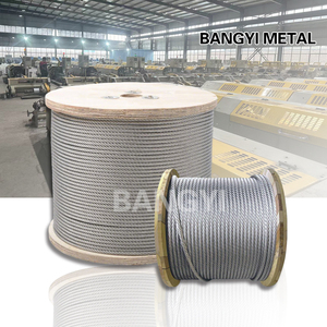 Tali Kawat Baja Galvanis 7x19 6mm 8mm 10mm Inti Baja untuk Tali Traksi Crane, Peralatan Fitness, Pintu Retraktil - Product Image 4
